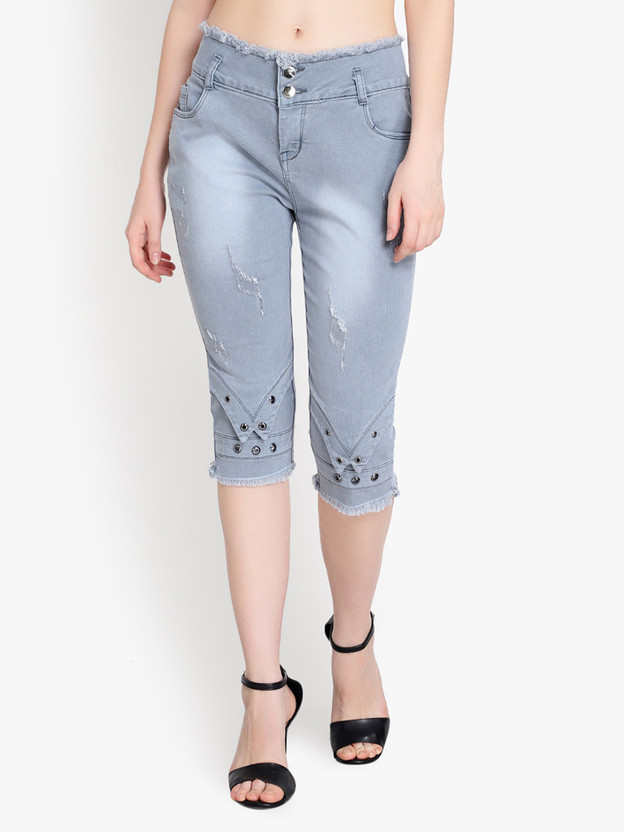 PERFECT FASHION Women Denim Capri - Buy 