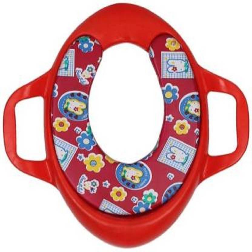 SS Kids Soft Training Seat Potty Sitting Ring with Handles(Red) Potty Box Plastic Potty Box