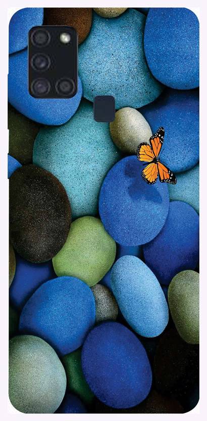 Everything. Back Cover for Samsung Galaxy A21s Stone With Butterfly Print - Everything