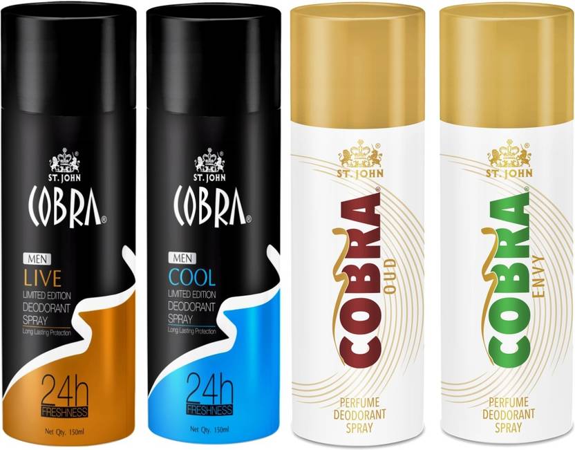 STJOHN Cobra Deo Live & Cool & Envy & Oud Deodorant Spray For Men