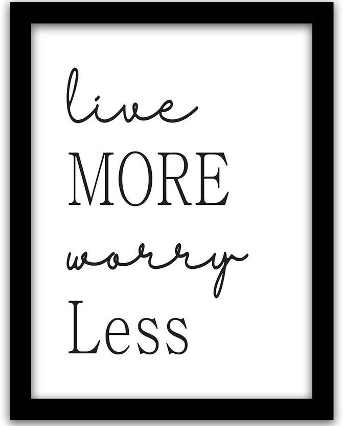 Learn More Worry Less Motivational Quotes Frame For Home and Office
