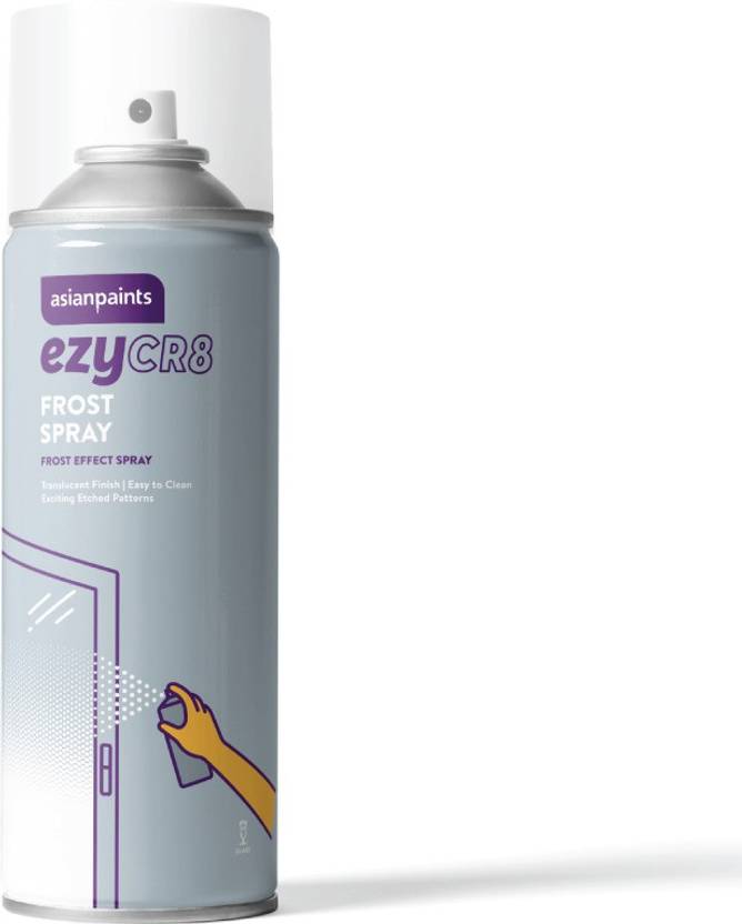 ASIAN PAINTS ezyCR8 Glass Frost Effect DIY Aerosol Spray200 ml, Clear