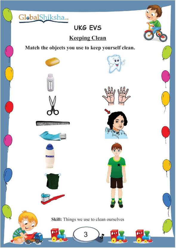 Worksheets For UKG - Environmental Science (EVS): Buy Worksheets For