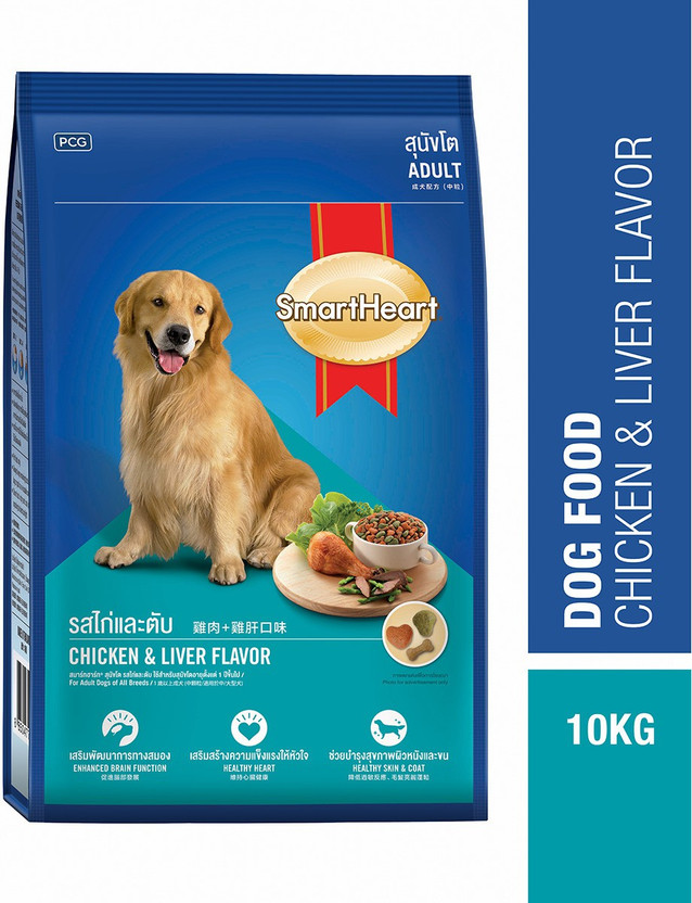 smart heart ADFCLF10 Chicken, Liver 10 kg Dry Adult Dog Food