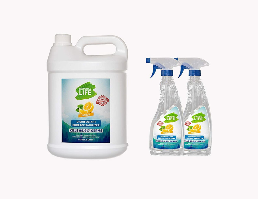 Natural Life Disinfectant Surface Sanitizer (Combo of 3)(5 L)