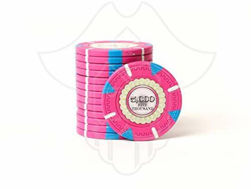 One Eyed Jack Royal Casino Clay Poker Chips 5000 Denomination (Set of