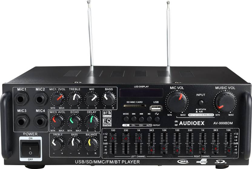 AUDIOEX Stereo Karaoke Amplifier 10 Band Equaliser Sound Control Analog