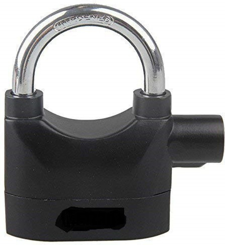 kiyan enterprise Anti Theft System Security Pad Lock with Burglar Smart Alarm Siren Motion Sensor Secure for Home Door gate Cycle Shop Bike Office Shutter (Black) Luggage Strap, Cable Lock, Luggage Tag, Safety Lock(Black)