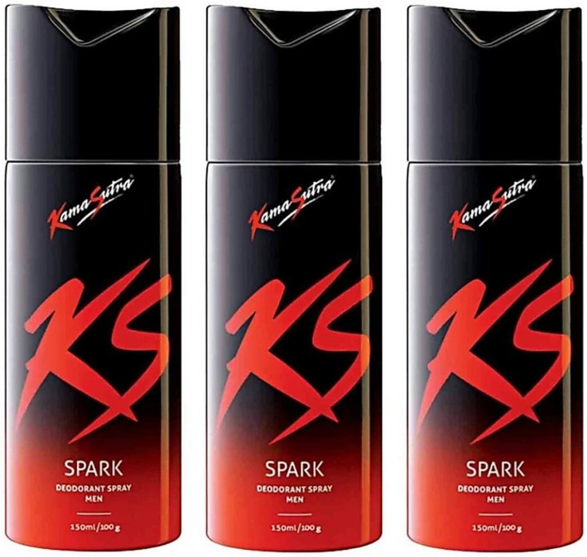 KS KS Spark (450 ml, Pack of 3) Deodorant Spray  -  For Men(450 ml, Pack of 3) - Flipkart Deal