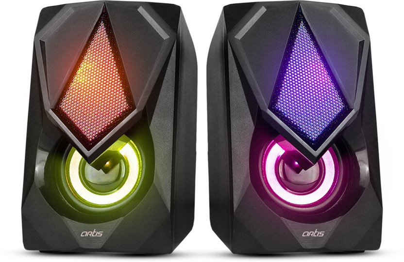 artis S21 5 W Laptop/Desktop Speaker(Black, 2.0 Channel)