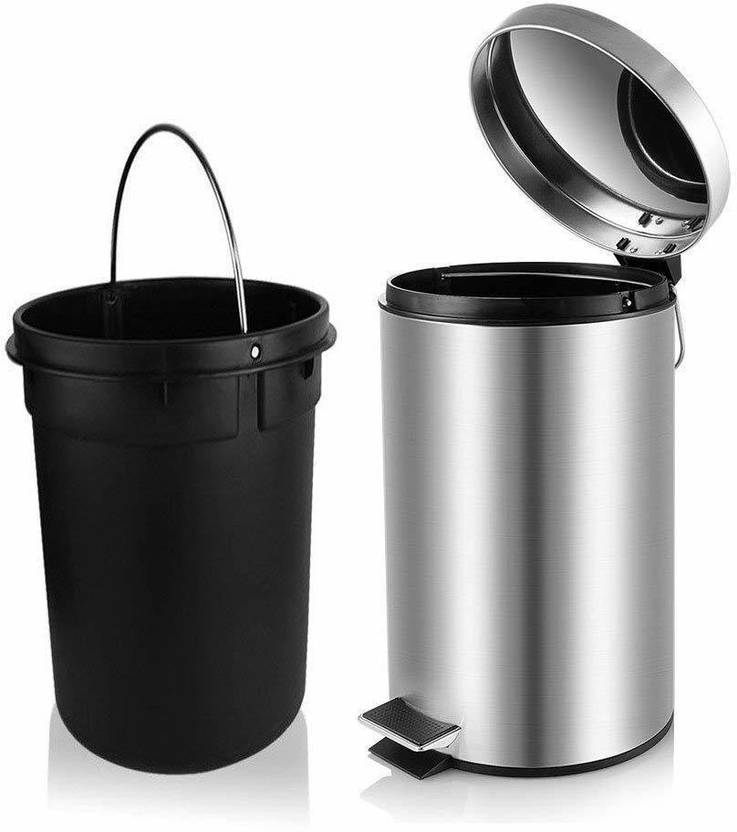 Pro Stainless Steel Plain Pedal Dustbin/Plain Pedal Garbage Bin with