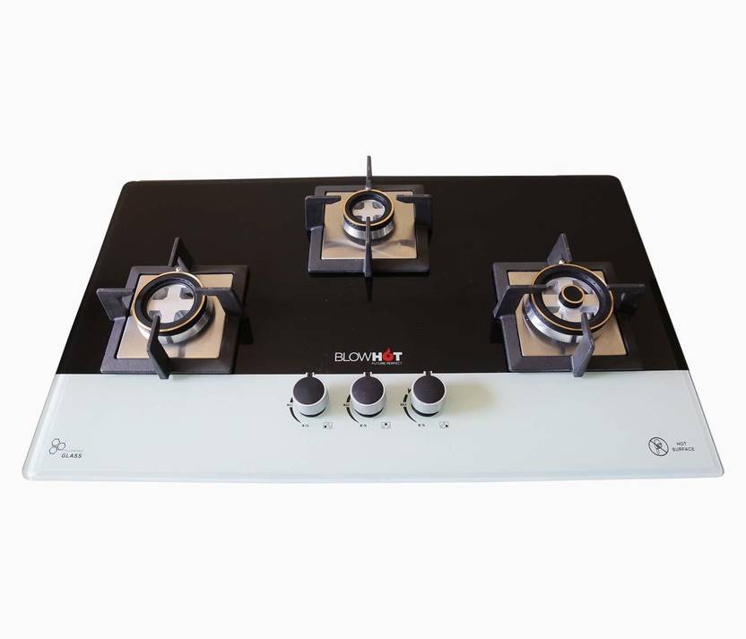 Blowhot Imperial 3 Burner Auto Ignition Gas Hob 8 mm Top Toughened