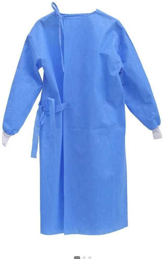 Universal 80 GSM Surgical Gown Safety Jacket(Sky Blue)