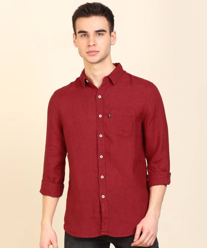 LEVI'S Men Solid Casual Red Shirt - Buy LEVI'S Men Solid Casual Red Shirt  Online at Best Prices in India 