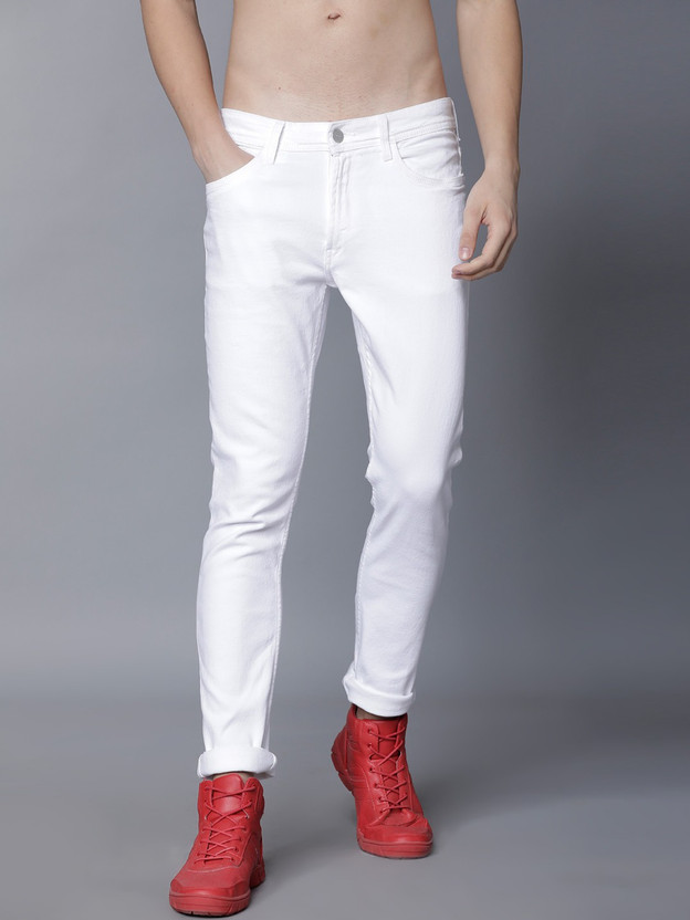 luxury Slim Men \u0026 Women White Jeans 