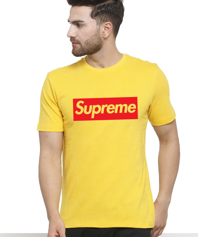 Supreme t shirt yellow Clearance