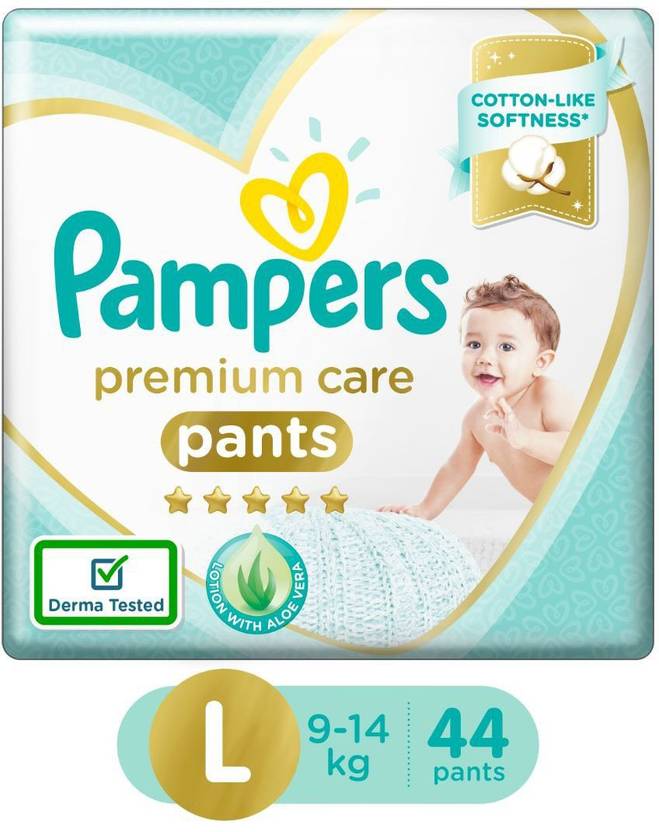 Pampers Premium Pants Cotton like soft Diapers with Wetness Indicator