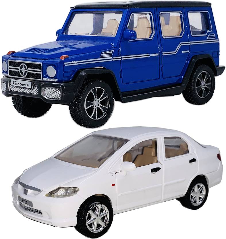Miniature Mart Pack Of 2 Small Size Made Of Plastic Indian Vehicle Replica Mini Sedan Toy Car