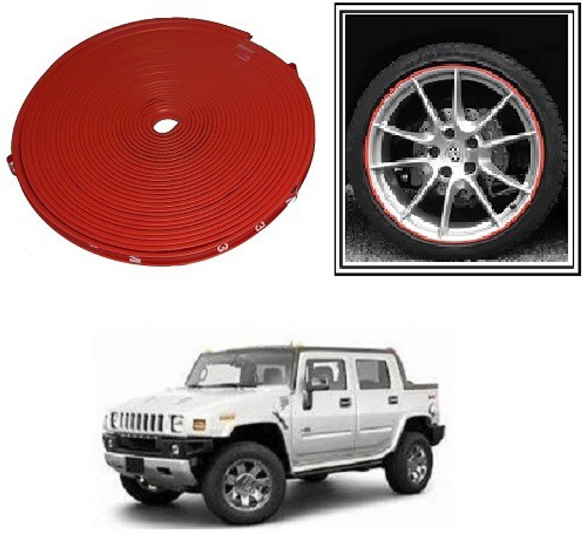thumbnail image 2 of 4-Pack Aluminum Alloy Wheel Rim Protectors For 19-Inch Hubs - White, Self-Adhesive, Prevents Curb Rash 2 of 14