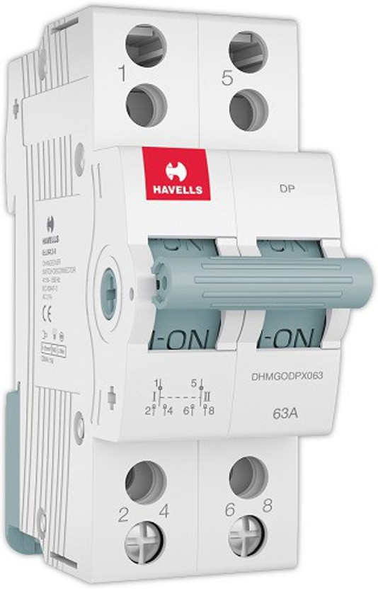 HAVELLS DHMGODPX063 Higher Rating MCB Changeover DP DHMGODPX063-Pk1 MCB(2)