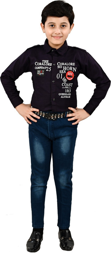 Fashion 4 Ever Boys Casual Shirt Jeans