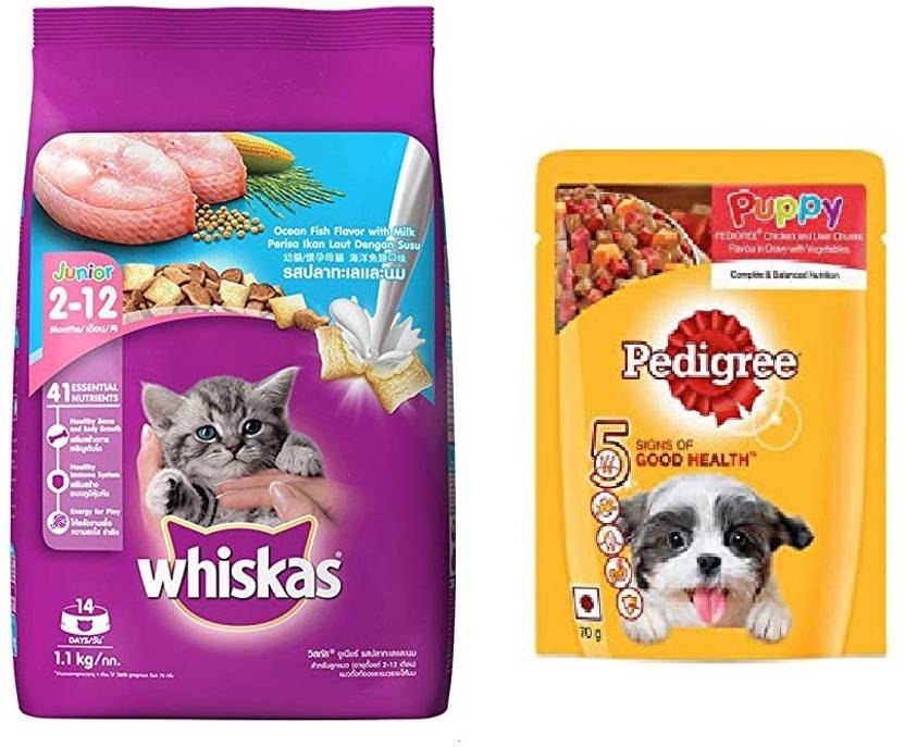 PEDIGREE Whiskas Milk, Chicken 0.6 kg (2x0.3 kg) Wet Young Cat Food