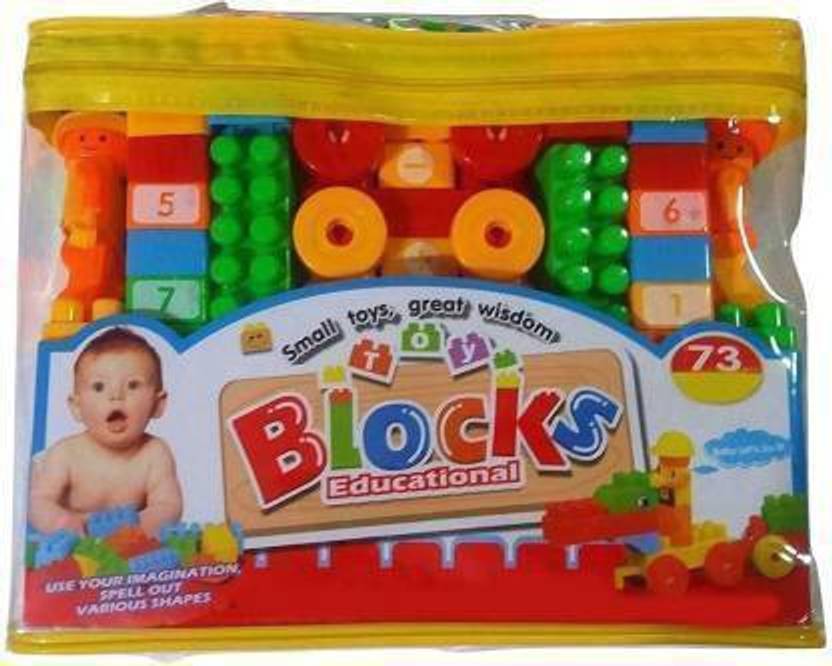DhyeyCollection Multi color Building Blocks Cartoon Toy with Bag for