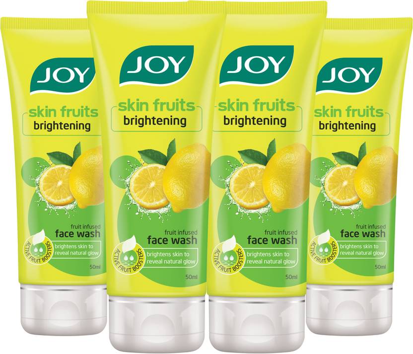Joy Skin Fruits Brightening Lemon (Pack of 4 x 50ml) Face Wash Price