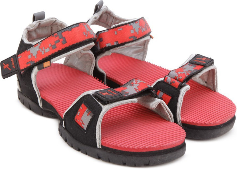 SS-210 Black Red Floater Sandals Men 