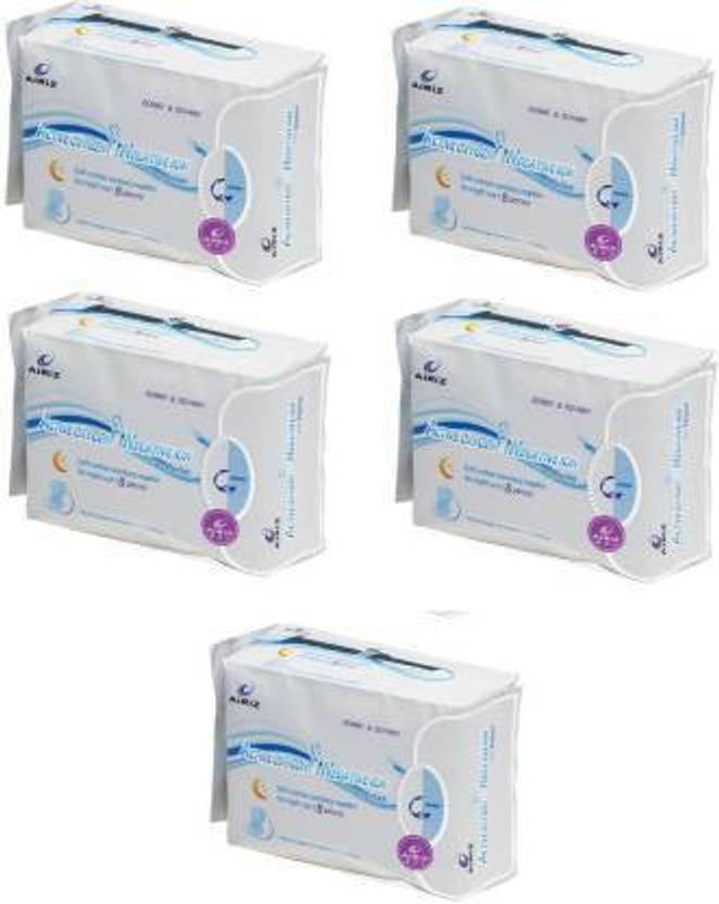 Tiens AIRIZ RELAX SOFT COTTON SANITARY NAPKIN Sanitary Pad (Pack of 5