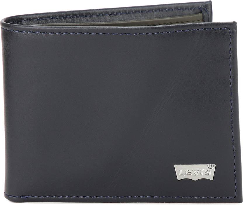 LEVI'S Men Blue, Green Genuine Leather Wallet BLUE + OLIVE - Price in India  
