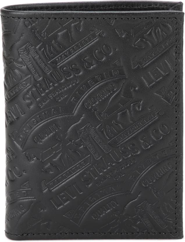 LEVI'S Men Black Genuine Leather Wallet BLACK - Price in India |  