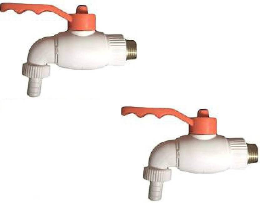 Prestige PVC Nozzle Bib Cock Pack Of 2 Heavy Plastic Garden Tap/Outdoor