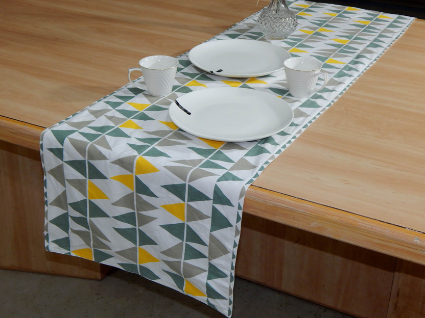 Home Colors.in Multicolor 152 cm Reversible Table Runner(Cotton)