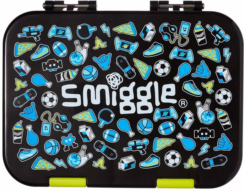 Smiggle Life Small Happy Bento Lunchbox Black 4