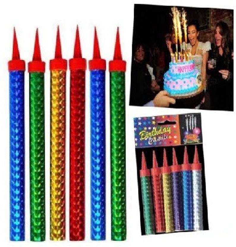 gorgeous moment CELEBRATION CAKE CANDLE ' SPARKLE ANAR" Candle(Multicolor, Pack of 6)
