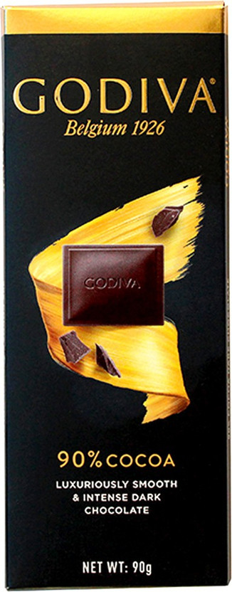 Godiva 90% Cocoa Rich, Smooth Belgian Dark Chocolate, 90g Bars(90 g)
