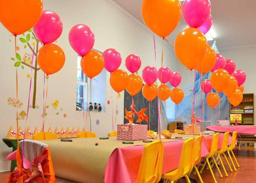 DECOR MY PARTY Solid 10 Inch Orange & Pink Metallic