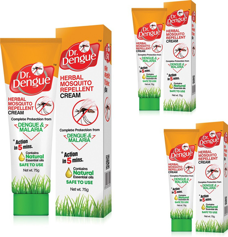 Dr. Dengue Herbal Mosquito Repellent Cream 75g (Pack of 3)(3 x 75 g)