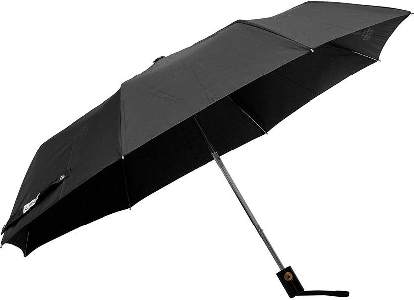 FAB ONE Polyester Fabric Double Layer Foldable Windproof Black Unisex