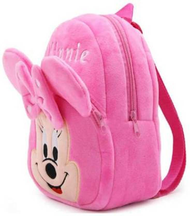 HOLME'S Baby School Bag Embo Minnie for Nursery School Bag (Pink, 16
