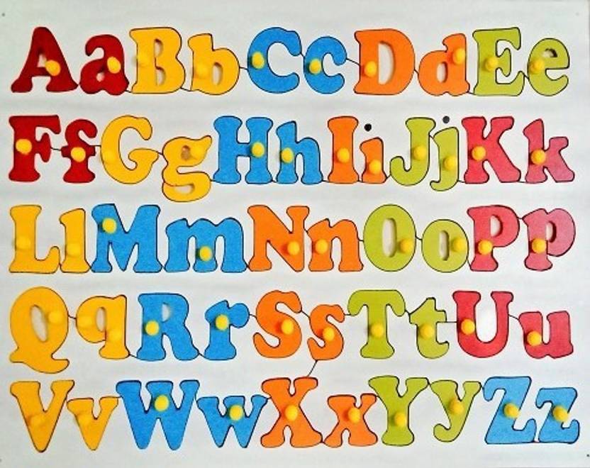 jaraglobal Wooden Small & Capital Alphabet ABCD (ABCD to Z) Educational Toys for Kids, English