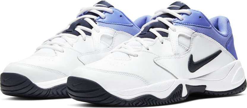 Nike men's court lite 2 tennis shoes white and royal pulse clearance