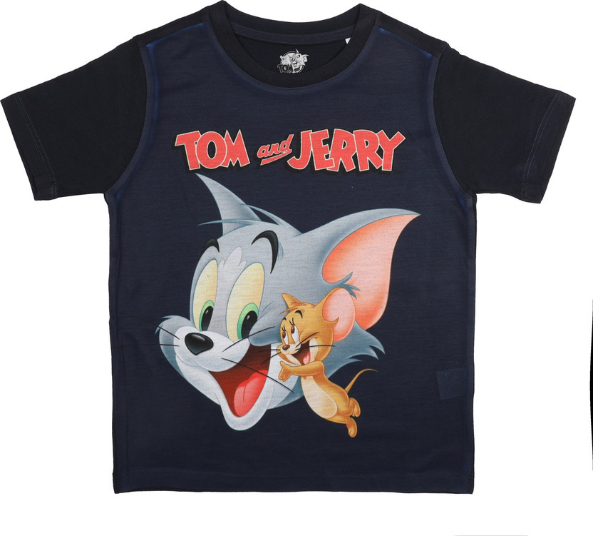 Tom \u0026 Jerry Boys Printed Cotton Blend T Shirt