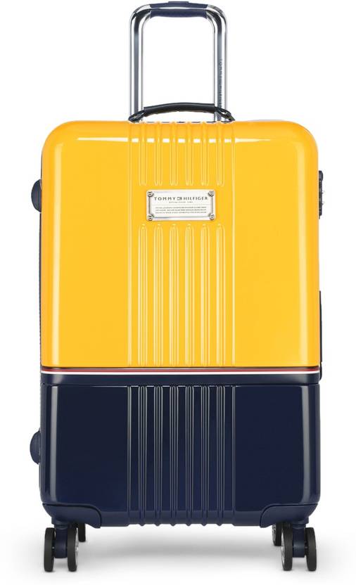 TOMMY HILFIGER Twins Plus Checkin Suitcase 27 Inch Yellow + Navy