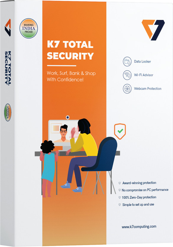 K7 Total Security 3 User 1 Year(CD/DVD)