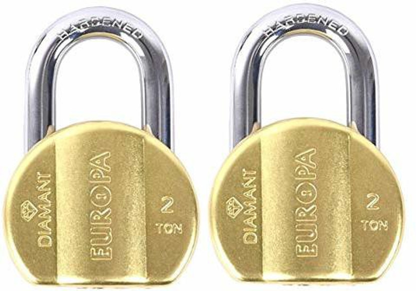 Europa L365 TW Padlock with 3 + 1 Light Key Included, BM Finish Padlock(Gold)