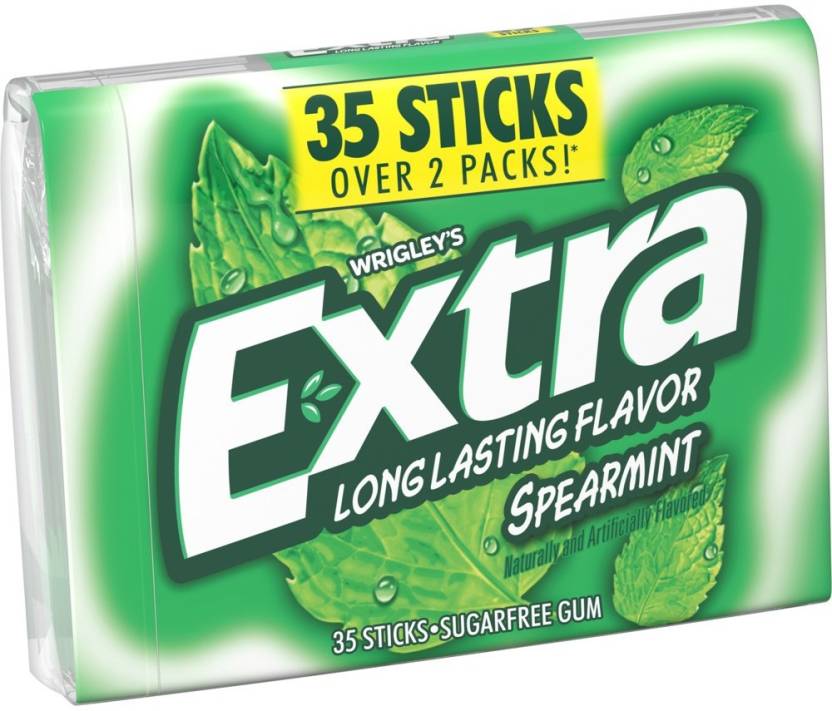 Wrigleys Extra Long Lasting Spearmint Flavor Sugar Free Gums 35 Sticks Spearmint Chewing Gum