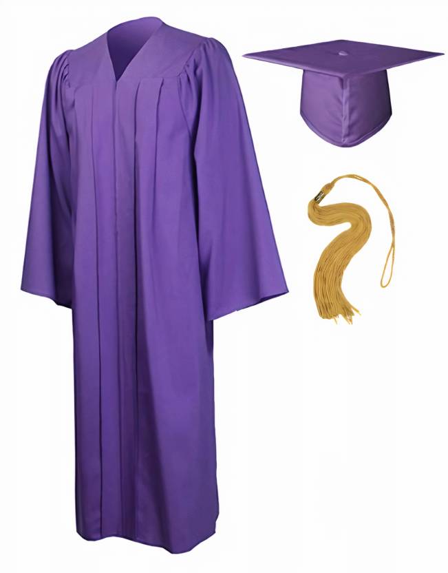MeraConvocation Purple Matte Graduation Gown and Cap Graduation Gown ...