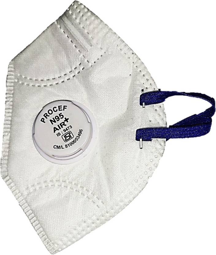 PROCEF N95 ISI Certified Respirator Mask (Pack of 2) Washable Price in